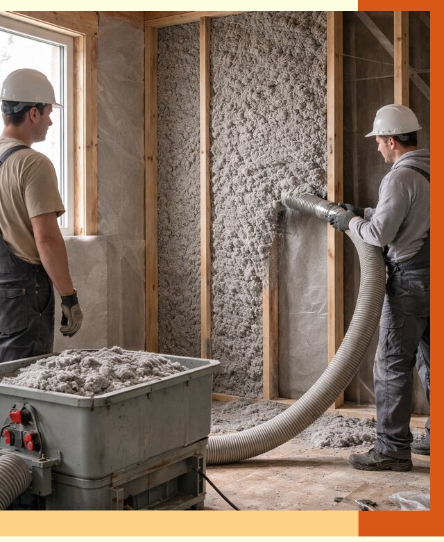 Утепление каркасного дома эковатой в Гае от 1830 руб. | ТепломастерГай