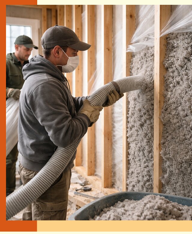 Утепление каркасного дома эковатой в Гае — качественно и надолго