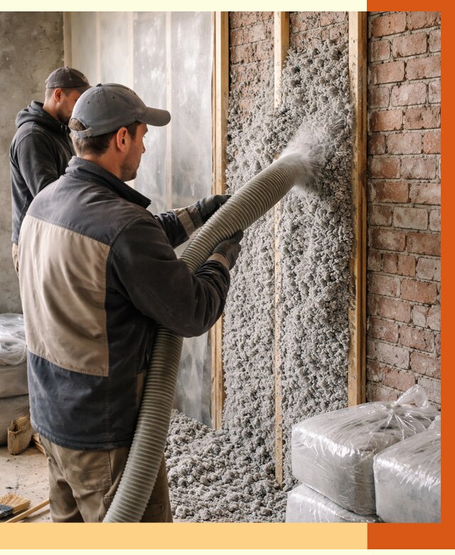 Утепление кирпичного дома эковатой в Гае от 2389 руб./м² | ТепломастерГай