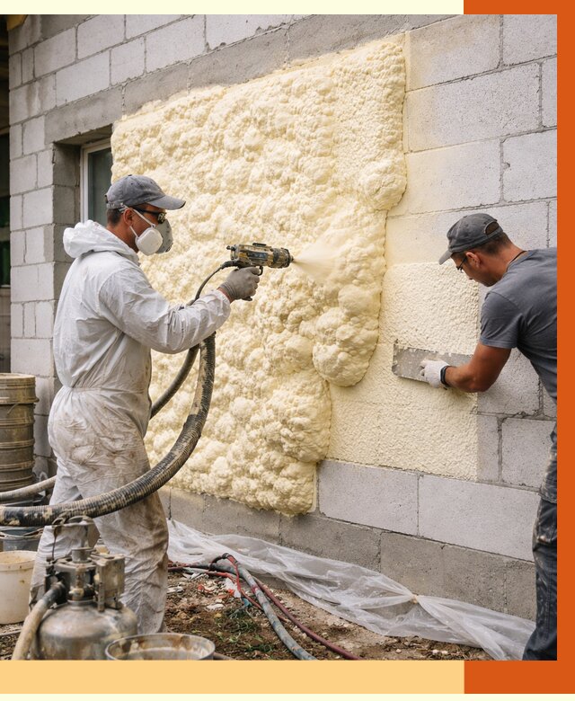 Утепление дома из газобетона ППУ в Гае от 4880 руб./м² под ключ | ТепломастерГай