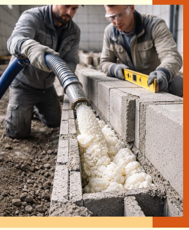 Заполнение колодцевой кладки ППУ в Гае от 4270 руб. за м2 | ТепломастерГай