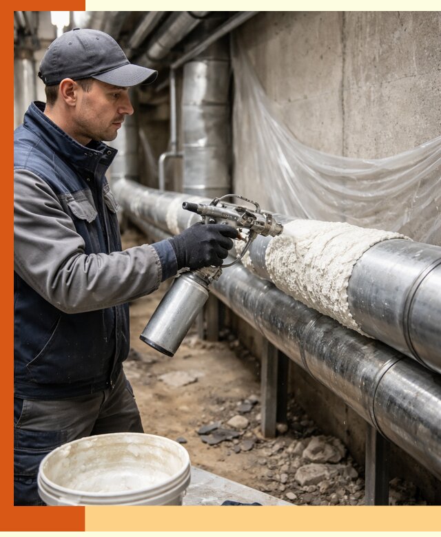 Утепление труб жидкой теплоизоляцией в Гае