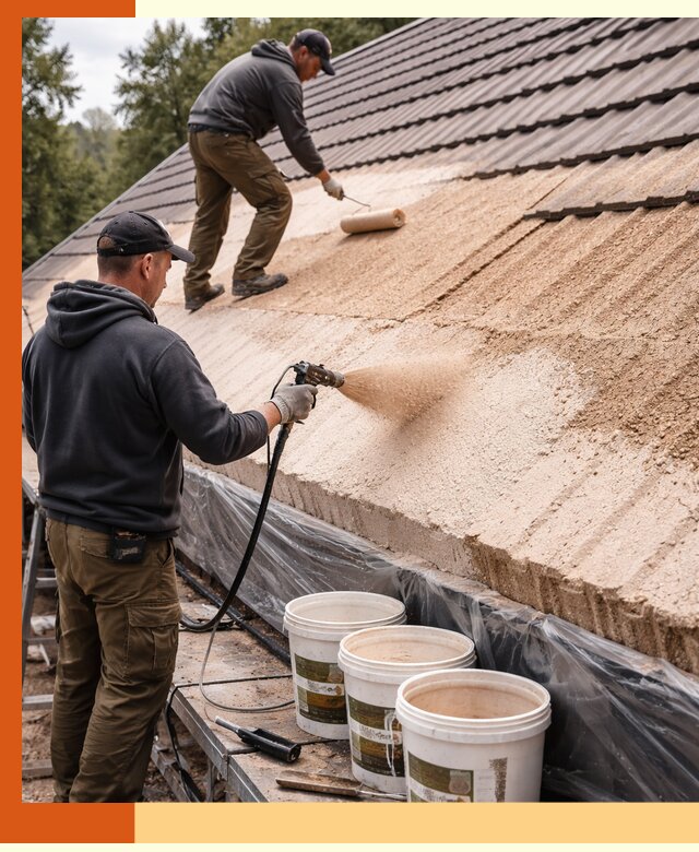 Утепление кровли жидкой пробкой в Гае для домов и зданий